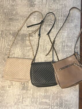 Bundle of 3 Call It Spring Purses in Black, Beige, and Brown